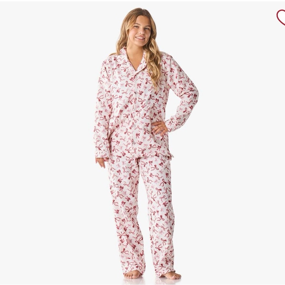 Pottery Barn White and Red Women's Pajama Set